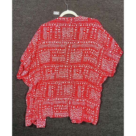 Victoria’s Secret Heart Robe Womens One Size Red White Short KImono Sleeve - Picture 2 of 9